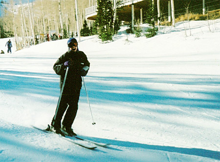 Kate Skiing with smile